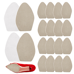 Желтая Старая Ткань  20 шт. 2 стили арочные замшевые нескользящие накладки для обуви, клейкие протекторы для обуви, противоскользящие ручки на высоком каблуке, старое кружево, 127x83x0.6 мм, 10 шт / стиль