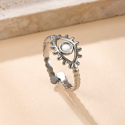 Evil Eye 304 из нержавеющей стали манжеты кольца, цвет нержавеющей стали, злые глаза, внутренний диаметр: регулируемый
