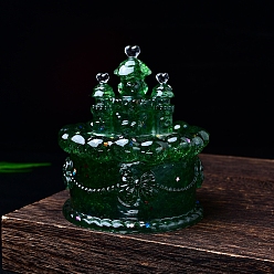 Лэмпворк Чаша для размагничивания смолы, с лампворком внутри статуй замка для украшения домашнего офиса, 100x60x110 мм