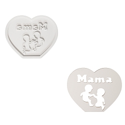 Белый Силиконовые формы ко дню матери своими руками, для уф-смолы, изготовление изделий из эпоксидной смолы, сердце, белые, 90x110x6 мм, внутренний диаметр: 73x100 мм