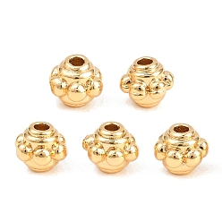 Настоящее золото 18K Латунные бусины, без никеля , Бутон цветка, реальный 18 k позолоченный, 4.5x5x4 мм, отверстие : 1 мм