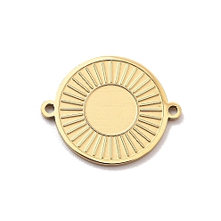 Настоящее золото 18K Ионное покрытие (ip) 304 подвески из нержавеющей стали, плоско-круглые, реальный 18 k позолоченный, 14x17x1 мм, отверстие : 1 мм