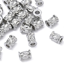 Platinum SHEGRACE Brass Beads, Cadmium Free & Nickel Free & Lead Free, Column, Platinum, 5x4x4mm, Hole: 1.8mm