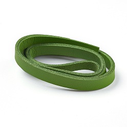 Светло-зеленый Коричневый Односторонний плоский шнур из искусственной замши, искусственная замшевая кружева, оливковый, 10x1.5 мм, около 1.09 ярдов (1 м) / прядь