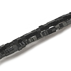 Black Onyx Natural Black Onyx(Dyed & Heated) Beads Strands, Cube, 2~2.5x2.5~3.5x2.5~3mm, Hole: 0.4mm, about 157~165pcs/strand, 14.96~15.75''(38~40cm)