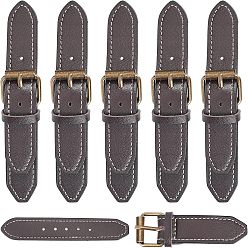 Кокосово-Коричневый 6 Пряжка-тоггл из искусственной кожи, со сплавочной фурнитурой, для сумки свитер куртка пальто, аксессуары для шитья своими руками, кокосового коричневый, 11.35x1.2x0.3 см