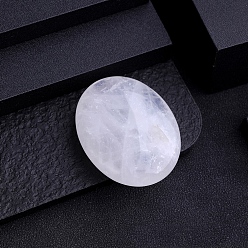 Хрусталь Украшение дисплея скульптуры из натурального кварца, для украшения стола в домашнем офисе. овальный, 45x35 мм