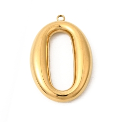 Золотой Пухлые 304 подвески из нержавеющей стали, овальные амулеты, ионное покрытие (ip), золотые, 37x24.5x6 мм, отверстие : 2 мм