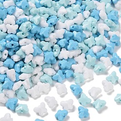 Небесно-голубой Непрозрачные акриловые бусины, бабочка, граненые, голубой, 6.5x8x4.5 мм, отверстие : 1.2 мм, 4000 шт / 500 г