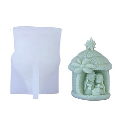 Белый Хунмэн рельефные столбы для свечей своими руками силиконовые формы, пищевой силикон, для изготовления ароматических свечей, белые, 73x99 мм