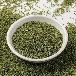 (RR4515) Opaque Chartreuse Picasso MIYUKI Round Rocailles Beads, Japanese Seed Beads, (RR4515) Opaque Chartreuse Picasso, 15/0, 1.5mm, Hole: 0.7mm, about 250000pcs/pound