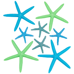 (52) Непрозрачная лаванда 8 шт. 4 стили искусственные украшения из смолы и акрила в виде морских звезд, для украшения аквариума, разноцветные, 63~120 мм, 2 шт / стиль