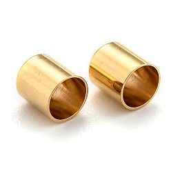 Настоящее золото 24K Латуни конце шнура, торцевые заглушки с долговечным покрытием, колонка, реальный 24 k позолоченный, 6x5 мм, отверстие : 1.6 мм, внутренний диаметр: 4.5 мм