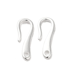 925 Sterling Silver Plated Brass Earring Hooks, Cadmium Free & Lead Free, 925 Sterling Silver Plated, 15.5x5.5x1mm, Hole: 1.5mm, Pin: 1mm
