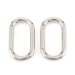 Платина Пружинные кольца из цинкового сплава, овальные, платина, 44x25x5 мм, внутренний диаметр: 34.5x16 мм
