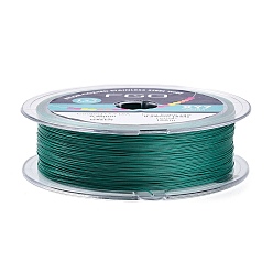 чирок 7-прядная круглая стальная проволока с нейлоновым покрытием, бисерная проволока для ожерелий браслетов, импорт из японии, зелено-синие, 0.4 мм, около 328.08 футов (100 м) / рулон