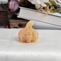 Кальцит Тема хэллоуина натуральный кальцит тыква скульптура украшения, 30~40 мм