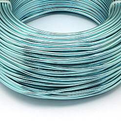 Pale Turquoise Round Aluminum Wire, Bendable Metal Craft Wire, for DIY Jewelry Craft Making, Pale Turquoise, 9 Gauge, 3.0mm, 25m/500g(82 Feet/500g)
