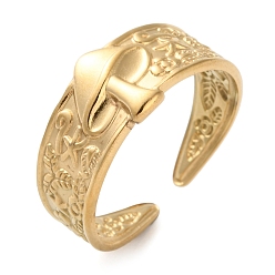 Настоящее золото 18K 304 открытые кольца из нержавеющей стали, реальный 18 k позолоченный, 9 мм