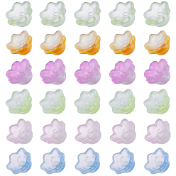 (52) Непрозрачная лаванда 120 шт 6 цвета гальванические стеклянные бусины, Флорес conallariae, разноцветные, 10x11x6.5 мм, отверстие : 1.2 мм, 20 шт / цвет