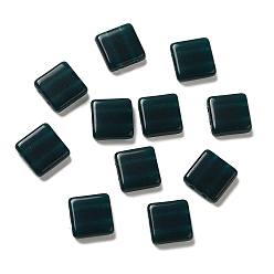 Прусский Синий Непрозрачные акриловые бусины, квадратный, берлинская лазурь, 8x8x3 мм, отверстие : 1 мм