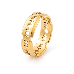 Золотой Перстень из нержавеющей стали с лезвием для мужчин и женщин, золотые, внутренний диаметр: 17 мм