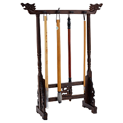 Кокосово-Коричневый Подвесной держатель для китайской каллиграфии из дерева венге, Подставка для каллиграфических кистей и ручек с булавками для любителей каллиграфии, кокосового коричневый, готовый продукт: 8 мм