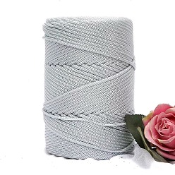 Светло-серый Пряжа из ткани чинлон, для ручного вязания толстой нити, пряжа для вязания крючком, светло-серый, 4~5 мм