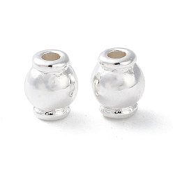Silbern Silberfarbig Aluminium Zwischen perlen, langlebig überzogen, Laterne Form, Silbern Silberfarbig, 6x5 mm, Bohrung: 1.6 mm