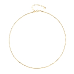 Golden 2MM Round Brass Chain Necklace Making, for Pendant and Charms, Golden, 17.32 inch(44cm)