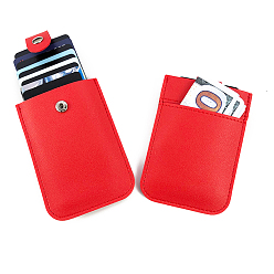 Красный Чехол для карт из искусственной кожи, тонкая минималистичная визитница, прямоугольные, красные, 104x74x3 мм