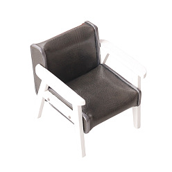 Серый Миниатюрные украшения из дерева, аксессуары для домашнего кукольного домика с микро-ландшафтом, притворяясь опорными украшениями, диван, чёрные, 61x65x67 мм