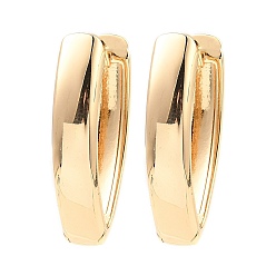 Light Gold Латунные серьги обруча, слеза, золотой свет, 27x17.5x6 мм