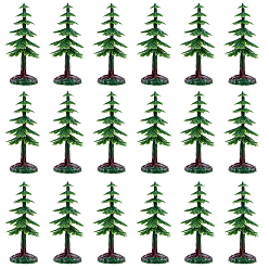Темно-Зеленый 50 шт. миниатюрные елочные украшения, аксессуары для домашнего кукольного домика с микро-ландшафтом, притворяясь опорными украшениями, темно-зеленый, 25~28.5x32~33x68 мм