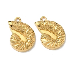 Креветка Подвески из нержавеющей стали 304, реальный 18 k позолоченный, ионное покрытие (ip), креветка, 22x16x3.5 мм, отверстие : 1.6 мм