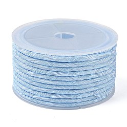 Светло-Голубой 6.7м нейлоновый витой круглый шнур, для изготовления лямок для сумок, Небесно-голубой, 4 мм, около 7.33 ярдов (6.7 м) / рулон