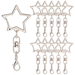 Платина 40 шт. пружинные кольца из цинкового сплава. звезда, платина, 59 мм