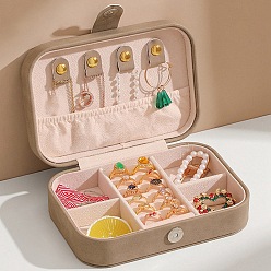 Tan PU Leather Jewerly Storage Boxes, with Magnetic Clasp, Rectangle, Tan, 16x11x5cm