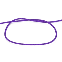 Dark Violet Braided Nylon Thread, Chinese Knotting Cord Beading Cord for Beading Jewelry Making, Dark Violet, 0.8mm, about 100yards/roll