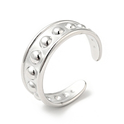 Нержавеющая Сталь Цвет Не тускнеет 304 открытое кольцо-манжета из нержавеющей стали для мужчин и женщин, цвет нержавеющей стали, размер США 8 1/2 (18.5 мм)