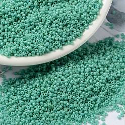(RR4475) Duracoat Dyed Opaque Sea Opal MIYUKI Round Rocailles Beads, Japanese Seed Beads, (RR4475) Duracoat Dyed Opaque Sea Opal, 15/0, 1.5mm, Hole: 0.7mm, about 5555pcs/bottle, 10g/bottle