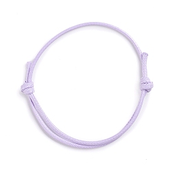 Lilac Korean Waxed Polyester Cord Bracelet Making, Lilac, Adjustable Diameter: 40~70mm