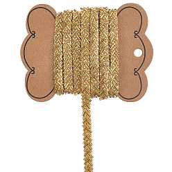 Золотистый 2.5 метров отделки ручной работы из стеклянных бусин для украшения одежды, золотые, 7 мм