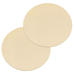 Raw(Unplated) Brass Sheet, Brass Discs, Flat Round, Raw(Unplated), 50x2mm