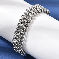 Stainless Steel Color 12MM 316L Surgical Stainless Steel Link Chain Bracelets, Tarnish Free, Stainless Steel Color, 6.50 inch(16.5cm)