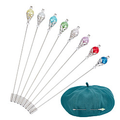 (52) Непрозрачная лаванда 8шт латунная брошь, с имитацией ракушки из АБС-пластика, разноцветные, 125 мм