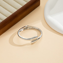 Платина Регулируемые браслеты из сплава с шарнирами для женщин, платина, внутренний диаметр: 2-3/8 дюйм (6 см)