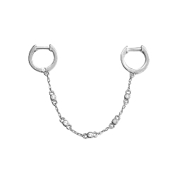 Серебро S925 Серебряная цепочка, серьги-кольца, унисекс, креативные и модные серьги