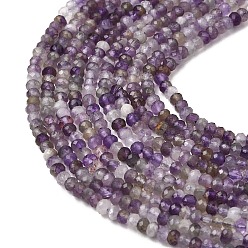 Аметист Природный аметист нитей бисера, граненые, рондель, 3x2 мм, отверстие : 0.6 мм, около 190 шт / нитка, 15.08'' (38.3 см)