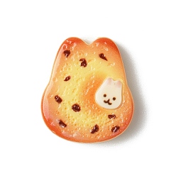 Кролик Симпатичные кабошоны из непрозрачной смолы, имитация печенья, кролик, 23x20.5x7 мм